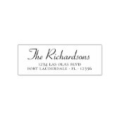 ファミリエレガント名字スクリプト差出人住所 セルフインキングスタンプ (デザイン)