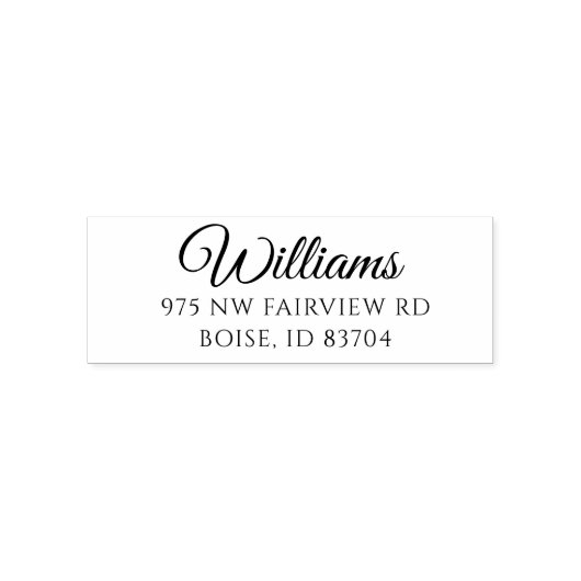 ファミリエレガント名差出人住所 セルフインキングスタンプ (デザイン)