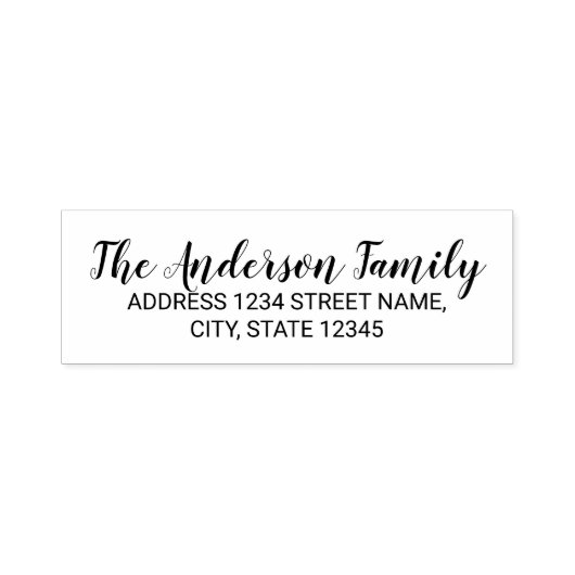 ファミリエレガント名差出人住所 セルフインキングスタンプ (デザイン)