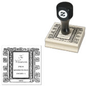 ファミリエレガント名素朴差出人住所 ラバースタンプ (押印)