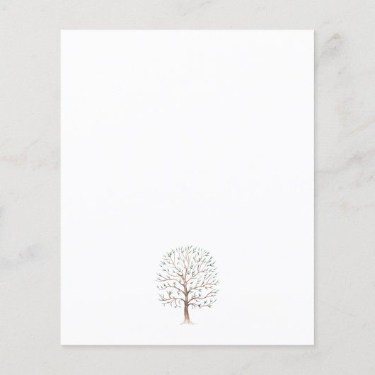 ファミリエレガント懇親会ウォーターカラーツリー招待状 (裏面)