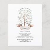 ファミリエレガント懇親会ウォーターカラーツリー招待状 (正面)