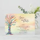 ファミリエレガント懇親会色のツリー日付の保存 セーブザデート (スタンド正面)