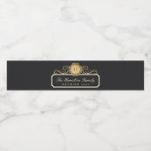 ファミリエレガント懇親会金ゴールド炭 ペットボトルラベル (シングルラベル)