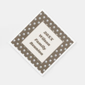 ファミリエレガント懇親会銀水玉模様パターン スタンダードランチョンナプキン (角)