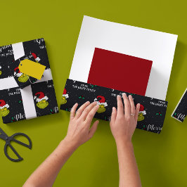 ファミリカスタマイズ名付き文字- Grinch ラッピングペーパー