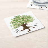 ファミリカスタマイズ懇親会紙コースターセット6 スクエアペーパーコースター (アングル)