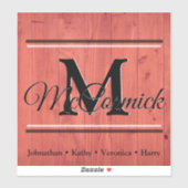 ファミリカスタムーの姓と名のデカール シール (シート)