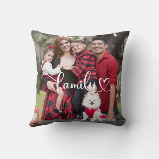 ファミリカスタムースクリプトオーバーレイ付き写真 クッション (裏面)