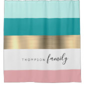 ファミリカスタムー名を取り除いたカラフル シャワーカーテン (正面)