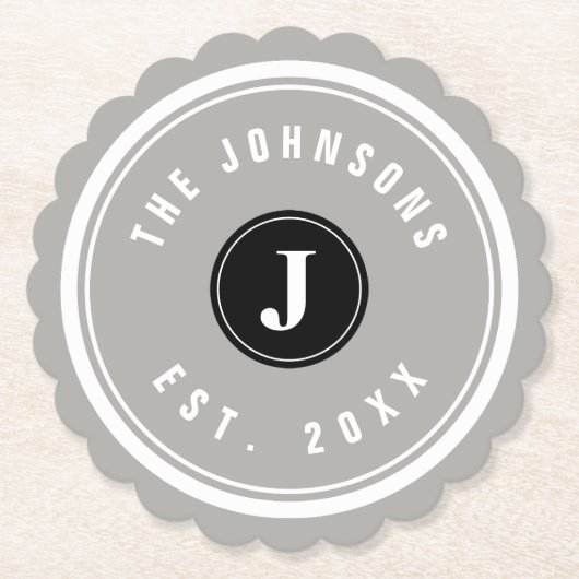 ファミリカスタム名ホタテ紙コースター ペーパーコースター (正面)