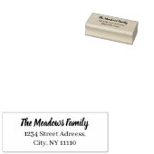 ファミリカスタム名1" x 2.5"ゴム印 ラバースタンプ (押印)