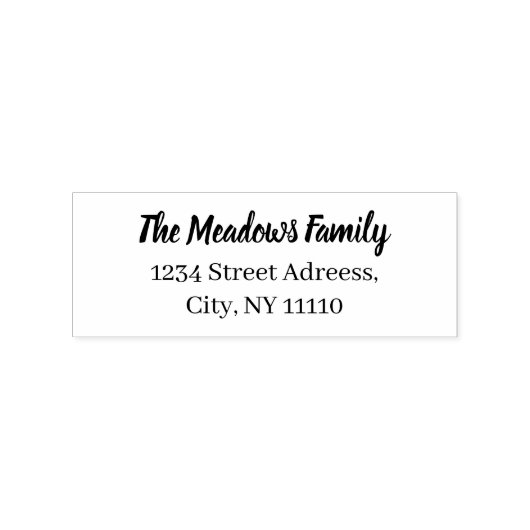 ファミリカスタム名1" x 2.5"ゴム印 ラバースタンプ (インプリント)