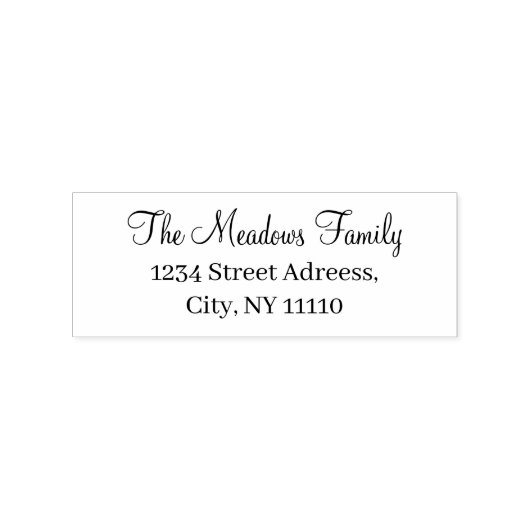 ファミリカスタム名1" x 2.5"ゴム印 ラバースタンプ (インプリント)