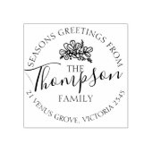 ファミリカスタム名mistletoe差出人住所スタンプ ラバースタンプ (インプリント)