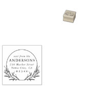 ファミリクラシック名および差出人住所から送信された ラバースタンプ (押印)