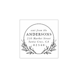 ファミリクラシック名および差出人住所から送信された ラバースタンプ