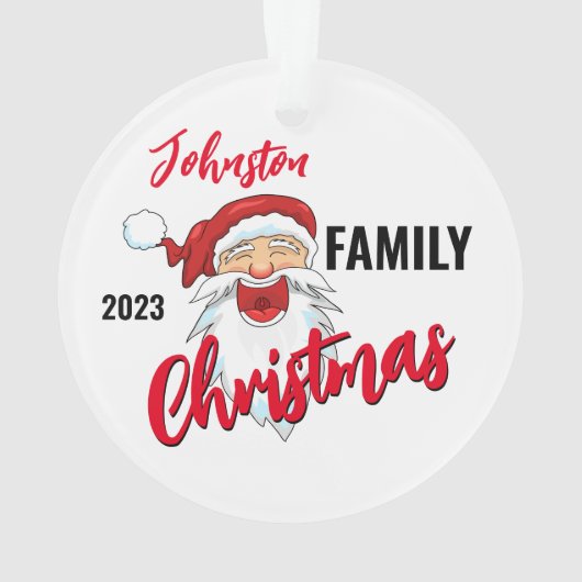 ファミリクリスマスオーナメント パーソナライズされた オーナメント (裏面)