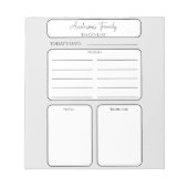 ファミリシンプル名を一覧表示する毎日のプランナー ノートパッド (正面)