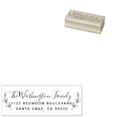 ファミリスクリプトと手書きリース差出人住所 ラバースタンプ (押印)