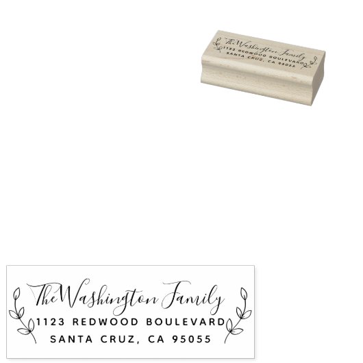 ファミリスクリプトと手書きリース差出人住所 ラバースタンプ (押印)