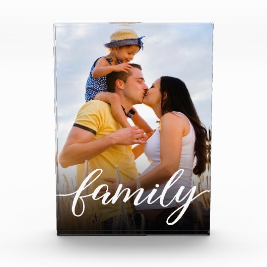 ファミリスクリプトタイポグラフィカスタムモダン フォトブロック (正面)