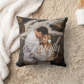 ファミリスクリプトハート文字オーバーレイ2枚の写真 クッション (ブランケット)