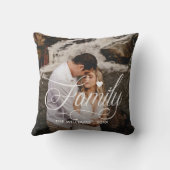 ファミリスクリプトハート文字オーバーレイ2枚の写真 クッション (裏面)