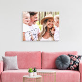 ファミリタイポグラフィポートレート大型キャンバス印刷 キャンバスプリント (インサイチュ (リビング))