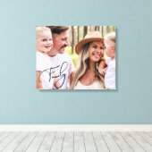ファミリタイポグラフィポートレート大型キャンバス印刷 キャンバスプリント (インサイチュ (ウッドフロア))