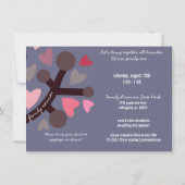 ファミリツパーソナライズされたリー&ハートファミリ懇親会 招待状 (裏面)