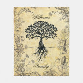 ファミリツリーのカスタマイズ フリースブランケット (正面)