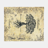 ファミリツリーのカスタマイズ フリースブランケット (正面(横))