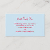 ファミリツリーの名刺 名刺 (裏面)