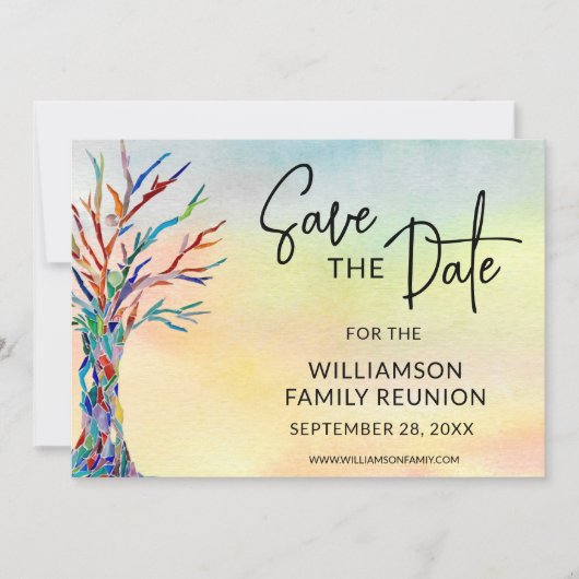 ファミリツリーファミリ懇親会保存日付 セーブザデート (正面)