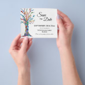 ファミリツリーファミリ懇親会保存日付 チラシ (手)