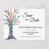 ファミリツリーファミリ懇親会保存日付 案内ポストカード (正面)