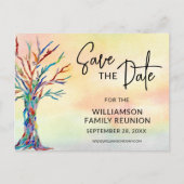 ファミリツリーファミリ懇親会保存日付 案内ポストカード (正面)