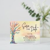 ファミリツリーファミリ懇親会保存日付 案内ポストカード (スタンド正面)