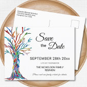 ファミリツリーファミリ懇親会保存日付 案内ポストカード