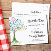 ファミリツリーファミリ懇親会保存日付 案内ポストカード