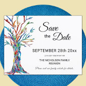 ファミリツリーファミリ懇親会保存日付 案内ポストカード