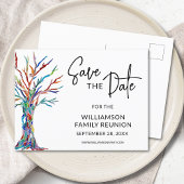 ファミリツリーファミリ懇親会保存日付 案内ポストカード