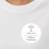 ファミリツリーファミリ懇親会名タグ ラウンドシール