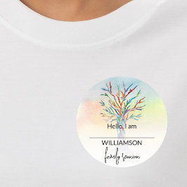 ファミリツリーファミリ懇親会名タグ ラウンドシール