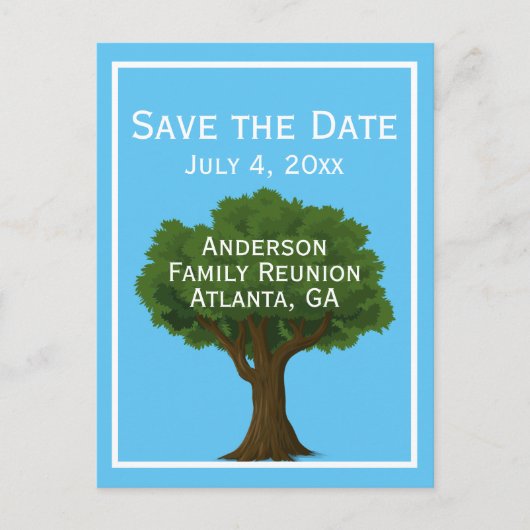 ファミリツリー|ファミリ懇親会日付の保存 案内ポストカード (正面)