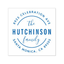 ファミリパーソナライズされたはっきりした名丸差出人住所