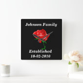 ファミリパーソナライズされたウォール時計 スクエア壁時計 (ホーム)