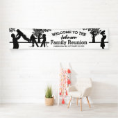 ファミリパーソナライズされたツリー懇親会パーティー 横断幕 (インサイチュ)