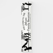 ファミリパーソナライズされたツリー懇親会パーティー 横断幕 (縦)